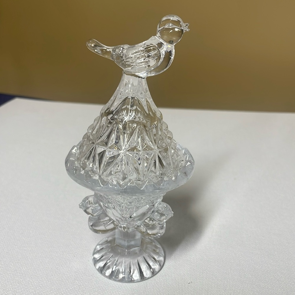 Hofbauer byrdes bird lidded dish candle holder